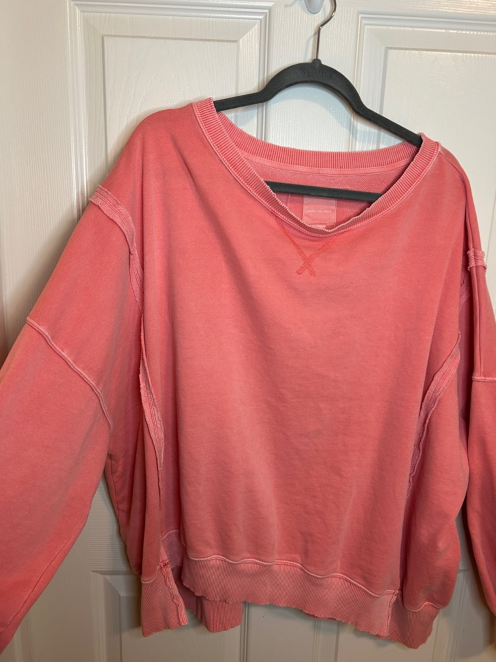 American Eagle Coral Pink oversized sweatshirt size Med